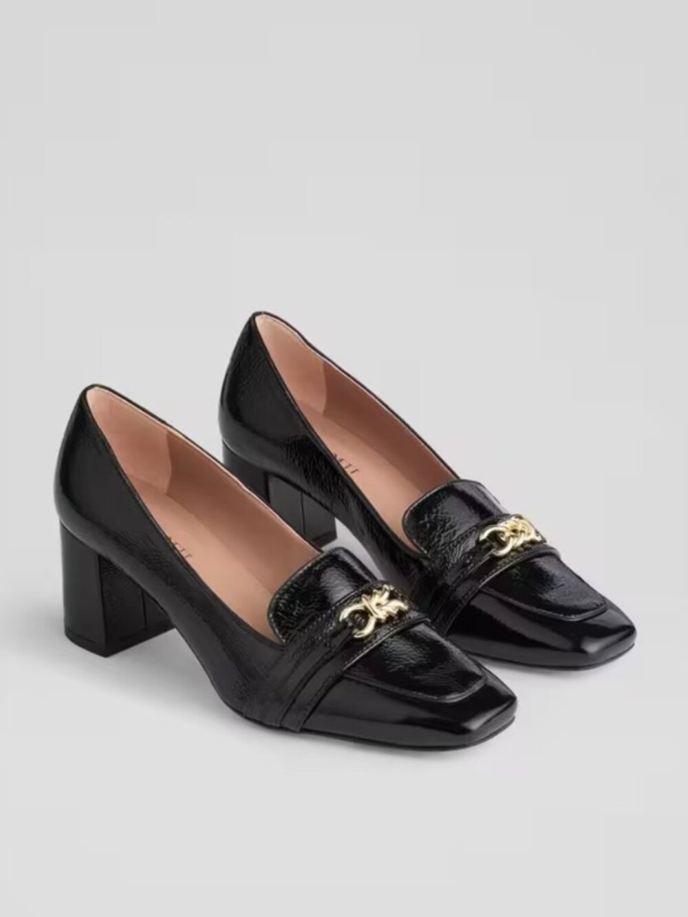 New LK Bennett Sydnie Twist Trim Loafer Pump Black Sz 9